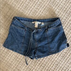Vintage Abercrombie and Fitch Denim Drawstring Women’s Shorts - Blue